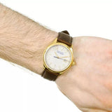 Movado Heritage Calendoplan Beige Dial Brown Leather Strap Watch for Men - 3650003 Buy Now By Movado