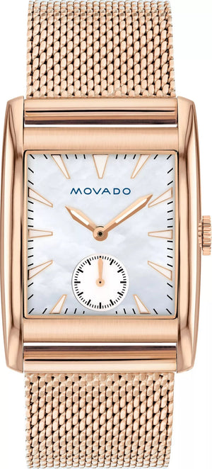 Movado Heritage White Mother of Pearl Dial Rose Gold Mesh Bracelet Watch For Women - 3650041 Buy Now By Movado