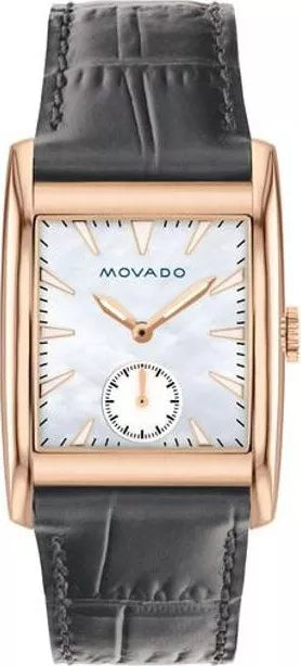 Movado Heritage Mother of Pearl White Dial Grey Leather Strap Watch For Women - 3650051 Buy Now By Movado