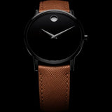 Movado Museum Classic Black Dial Brown Leather Strap Watch for Men - 0607198 Buy Now By Movado