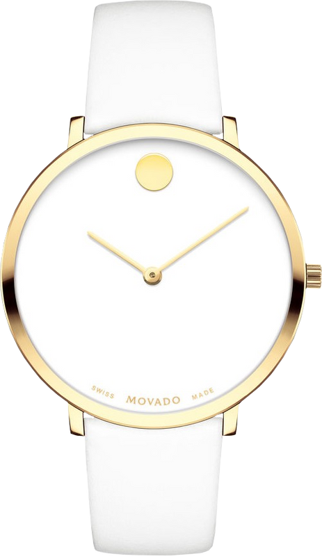 Movado 70th Anniversary Limited Edition White Dial White Leather Strap Watch For Women - 0607138 Buy Now By Movado