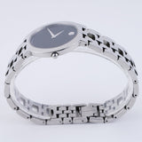 Movado Veturi Quartz Black Dial Silver Steel Strap Watch for Women - 0606338 Buy Now By Movado