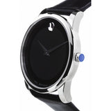 Movado Museum Black Dial Black Leather Strap Watch For Men - 606502 Buy Now By Movado