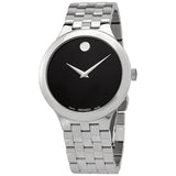 Movado Classic Quartz Black Dial Silver Steel Strap Watch for Men - 0606337 Buy Now By Movado