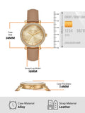 Michael Kors Corey Analog Gold Dial Brown Leather Strap Watch for Women - MK2986 Buy Now By Michael Kors