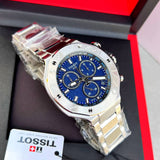 Tissot T Race Chronograph Blue Dial Silver Steel Strap Watch For Men - T141.417.11.041.00