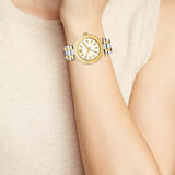 Tory Burch Classic T White Dial Two Tone Steel Strap Watch for Women - TBW9014 Buy Now By Tory Burch