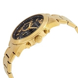 Guess Atlas Chronograph Black Dial Gold Steel Strap Watch for Men - W0668G8 Buy Now By Guess