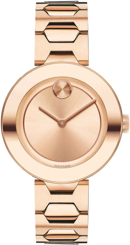 Movado Bold Rose Gold Dial Rose Gold Steel Strap Watch for Women - 3600387 Buy Now By Movado