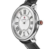 Michele Serein Mother of Pearl Dial Black Leather Strap Watch for Women - MWW21B000011
