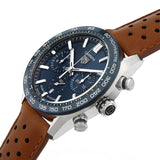 Tag Heuer Carrera Automatic Chronograph Blue Dial Brown Leather Strap Watch for Men - CBN2A1A.FC6537 Buy Now By Tag Heuer