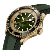 Breitling Superocean Automatic 42 Green Dial Green Rubber Strap Watch for Men - N17375201L1S1 Buy Now By Breitling