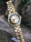 Marc Jacobs Henry Transparent Gold Dial Gold Steel Strap Watch for Women - MBM3338 Buy Now By Marc Jacobs
