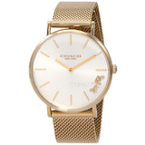 Coach Perry White Dial Gold Mesh Bracelet Watch for Women - 14503125 Buy Now By Coach