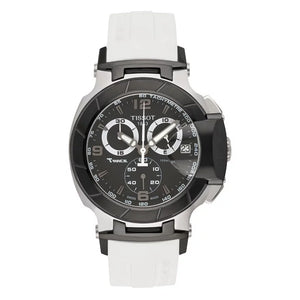Tissot T Race Chronograph Black Dial White Rubber Strap Watch for Men - T048.417.27.057.05 Buy Now By Tissot