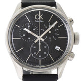 Calvin Klein Masculine Chronograph Black Dial Black Leather Strap Watch for Men - K2H27102 Buy Now By Calvin Klein