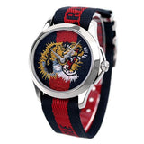 Gucci G Timless Le Marche Des Merveilles Blue & Red Dial Blue & Red Nylon Strap Unisex Watch - YA126495 Buy Now By Gucci