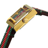 Gucci G-Frame Multicolored Dial Two Tone Nylon Strap Watch For Women - YA128527 Buy Now By Gucci