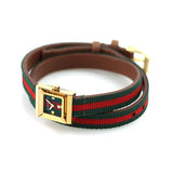 Gucci G-Frame Multicolored Dial Two Tone Nylon Strap Watch For Women - YA128527 Buy Now By Gucci