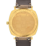 Gucci Grip Disney Mickey Mouse Gold Dial Brown Leather Strap Watch For Women - YA157420 Buy Now By Gucci