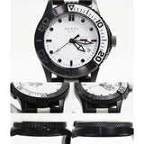 Gucci G Timeless XL White Dial Two Tone NATO Strap Watch For Men - YA126243 Buy Now By Gucci