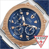 Guess Legacy Analog Blue Dial Blue Denim Strap Watch for Men - W1058G1 Buy Now By Guess