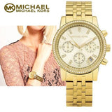 Michael Kors Runway Chronograph Gold Dial Gold Steel Strap Watch For Women - MK5698 Buy Now By Michael Kors