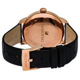 Swarovski Crystalline Hours Black Dial Black Leather Strap Watch for Women - 5295377 Buy Now By Swarovski