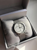 Calvin Klein Minimal White Dial Silver Mesh Bracelet Watch for Women - K3M5215X Buy Now By Calvin Klein