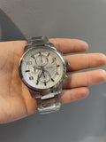 Guess Exec Quartz Silver Dial Silver Steel Strap Watch for Men - W0075G3 Buy Now By Guess