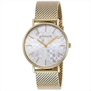 Coach Perry Silver Dial Gold Mesh Bracelet Watch for Women - 14503385 Buy Now By Coach