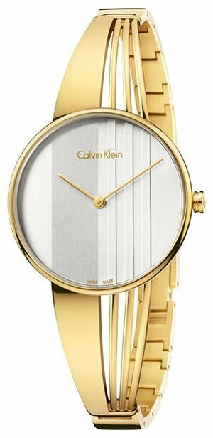 Calvin Klein Drift Silver Dial Gold Steel Strap Watch for Women - K6S2N516 Buy Now By Calvin Klein