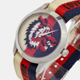 Gucci G Timeless Quartz White Red Blue Dial Multicolored NATO Strap Watch For Men - YA1264059 Buy Now By Gucci
