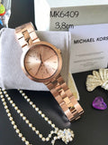 Michael Kors Garner Quartz Rose Gold Dial Rose Gold Steel Strap Watch For Women - MK6409 Buy Now By Michael Kors
