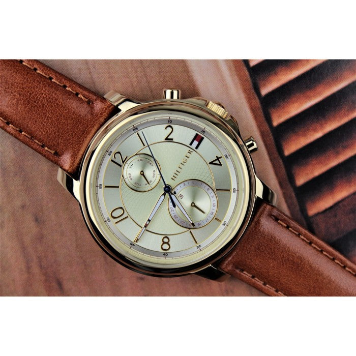 Tommy Hilfiger Claudia Rose Gold Dial Brown Leather Strap Watch for Women - 1781818 Buy Now By Tommy Hilfiger