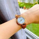 Guess Park Avenue Blue Dial Brown Leather Strap Watch for Women - W0838L2 Buy Now By Guess