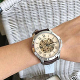 Fossil Grant Chronograph Cream Dial Brown Leather Strap Watch for Men - ME3122 Buy Now By Fossil