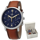 Fossil Neutra Chronograph Blue Dial Brown Leather Strap Watch for Men - FS5453 Buy Now By Fossil