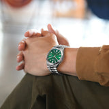 Citizen Tsuyosa Automatic Green Dial Silver Steel Strap Watch For Men - NJ0150-81X Buy Now By Citizen