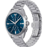 Emporio Armani Claudio Chronograph Blue Dial Silver Steel Strap Watch For Men - AR11541 Buy Now By Emporio Armani
