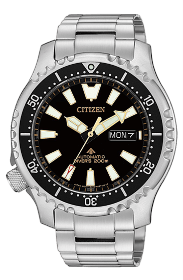 Citizen Promaster 200M Diver Fugu Asian Limited Edition Black Dial Silver Steel Strap Watch For Men - NY0090-86E Buy Now By Citizen