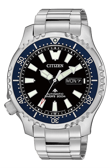 Citizen Promaster Fugu Limited Edition Diver's 200m Automatic Black Dial Silver Steel Strap Watch For Men - NY0098-84E Buy Now By Citizen