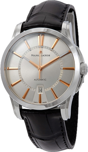 Maurice Lacroix Pontos Silver Dial Black Leather Strap Watch For Men - PT6148-SS001-131 Buy Now By Maurice Lacroix