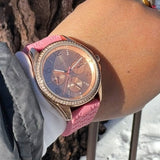 Michael Kors Mini Pilot Quartz Rose Gold Dial Pink Silicone Strap Watch For Women - MK7375 Buy Now By Michael Kors