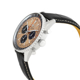 Breitling Navitimer B01 Chronograph 43 Brown Dial Black Leather Strap Watch for Men - AB0138241K1P1 Buy Now By Breitling