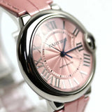 Cartier Ballon Bleu De Cartier Pink Dial Pink Leather Strap Watch for Women - WSBB0007 Buy Now By Cartier