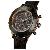 Swarovski Octea Chrono Grey Dial Grey Leather Strap Watch for Women - 5671153 Buy Now By Swarovski