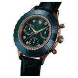Swarovski Octea Chrono Green Dial Green Leather Strap Watch for Women - 5672931 Buy Now By Swarovski