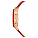 Swarovski Octea Lux Chrono Red Dial Red Leather Strap Watch for Men - 5646975 Buy Now By Swarovski