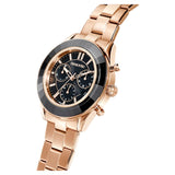 Swarovski Octea Lux Sport Chronograph Black Dial Rose Gold Steel Strap Watch for Women - 5610478 Buy Now By Swarovski